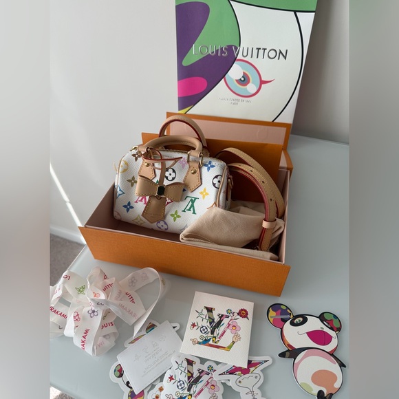 Louis Vuitton Handbags - Louis Vuitton Murakami White Multicolor Nano Speedy Bag
